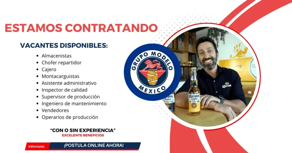 EMPLEOS DISPONIBLES EN LA EMPRESA GRUPO MODELO